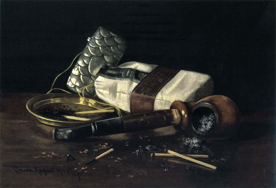 Hirst, Claude Raguet Still Life with Pipe and Tobacco